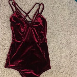 red velvet bodysuit